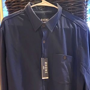 Beautiful RHONE Jacquard shirt. $158 Size L 💙 NWT